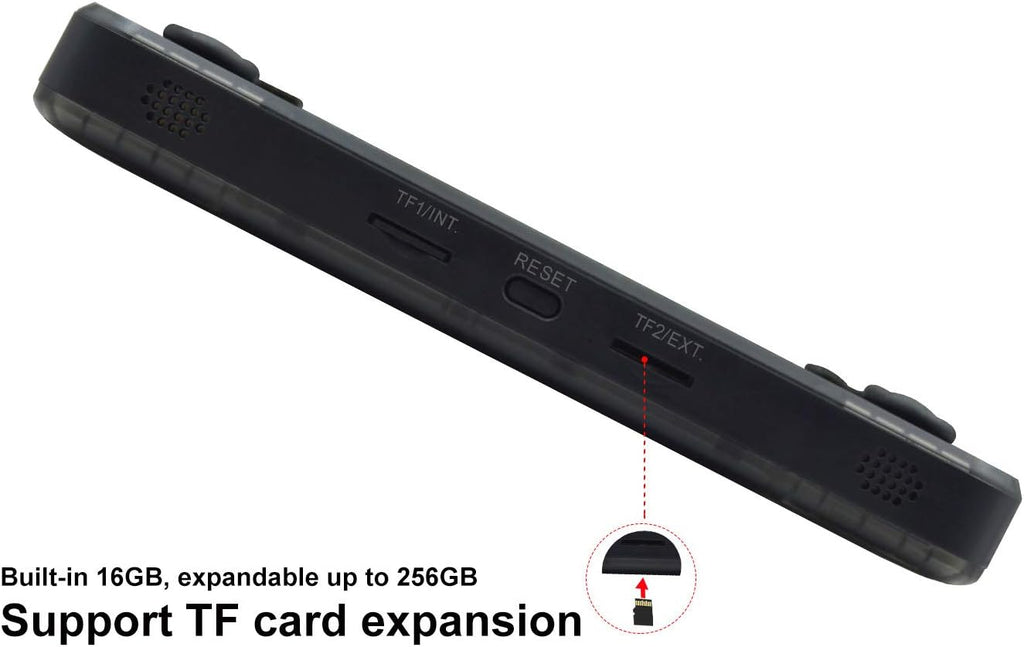 RG350P Handheld Game Console,Plug & Play Video Games with 32G TF Card 2500 Classic Games, Portable Game Console 3.5 Inch HD Screen Supports HDMI Output, Black Transparent