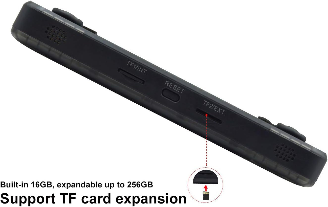 RG350P Handheld Game Console,Plug & Play Video Games with 32G TF Card 2500 Classic Games, Portable Game Console 3.5 Inch HD Screen Supports HDMI Output, Black Transparent