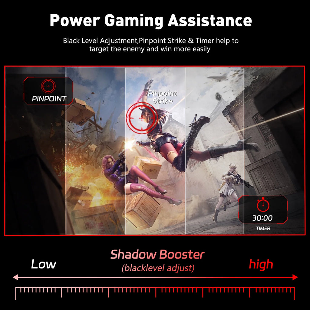 24 Inch Curved Gaming Monitor 180Hz 1Ms FHD 1080P | HDMI DP Freesync Eye Care